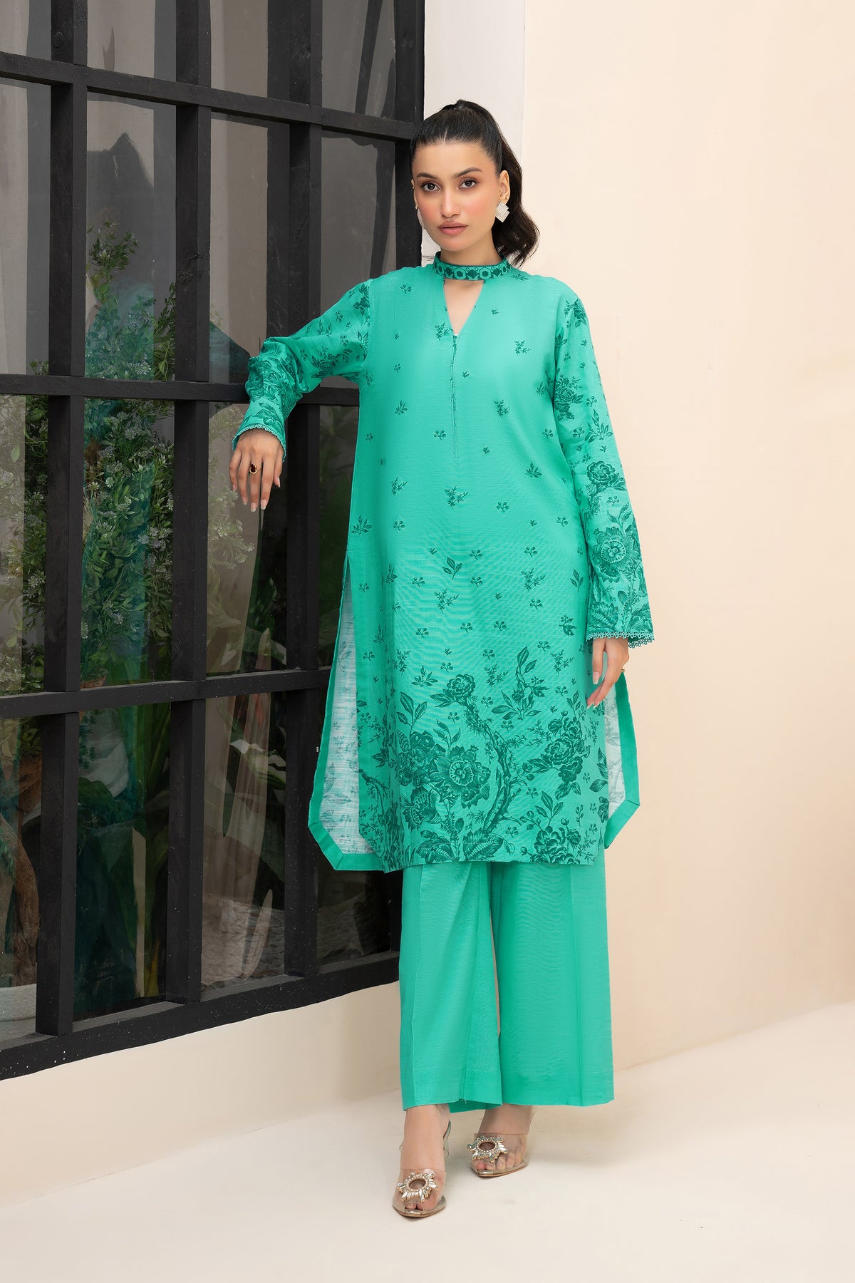 2 Piece Unstitched Printed jellyfish Khaddar