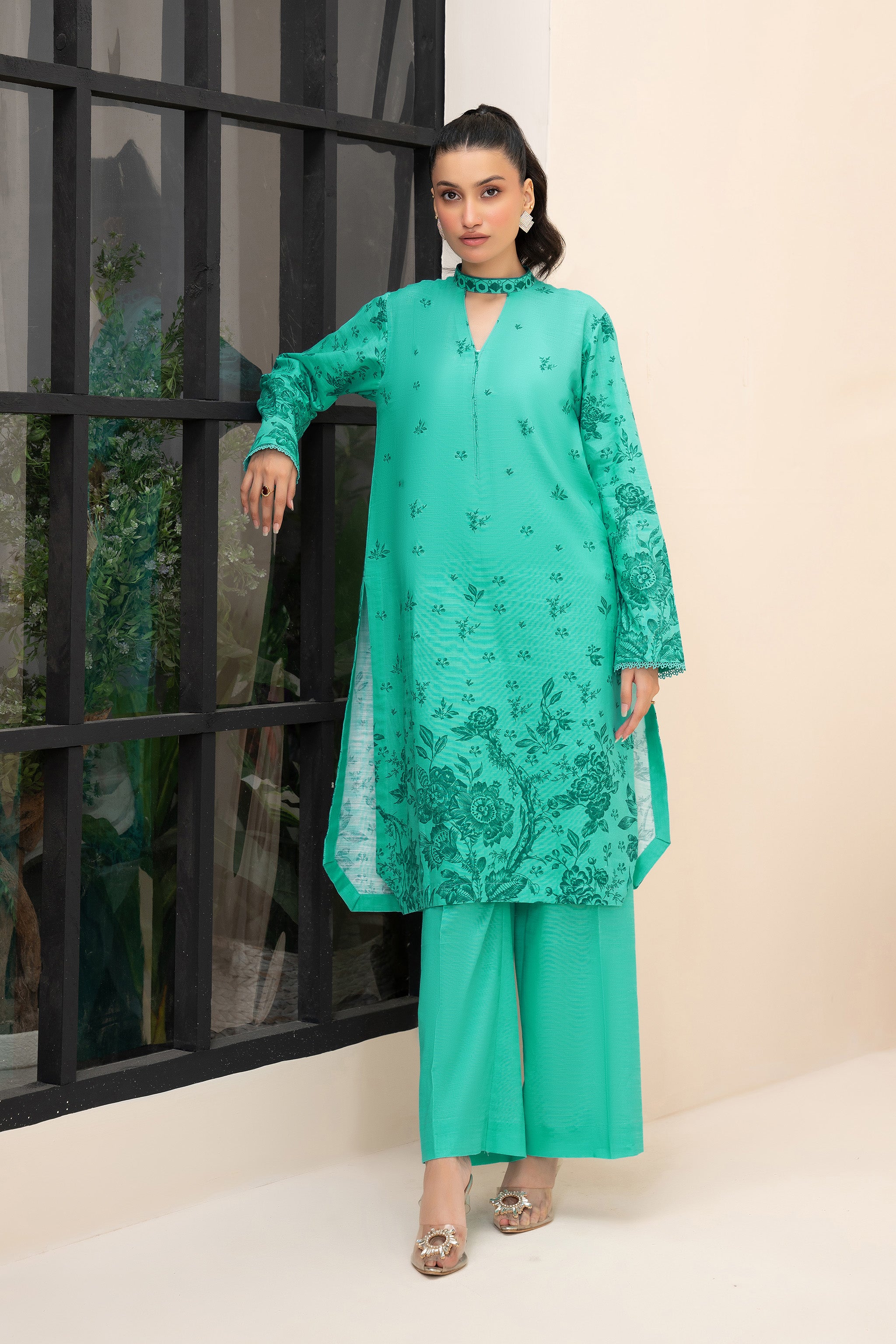 2 Piece Unstitched Printed jellyfish Khaddar