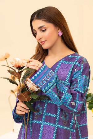 2 Piece Unstitched Purple Printed Cotton - (Vol-42/05)D-9 - SAFANOOR