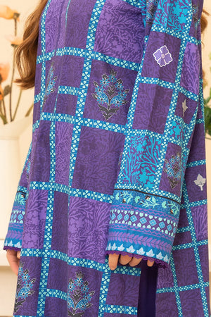 2 Piece Unstitched Purple Printed Cotton - (Vol-42/05)D-9 - SAFANOOR