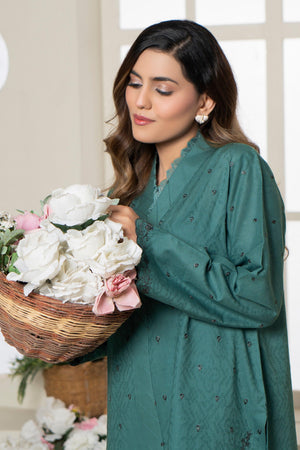 2 Piece Unstitched Sea Green Embroidered Lawn - (Vol-36/03)2P-S-25-D4 - SAFANOOR