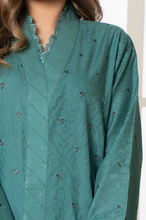 2 Piece Unstitched Sea Green Embroidered Lawn - (Vol-36/03)2P-S-25-D4 - SAFANOOR