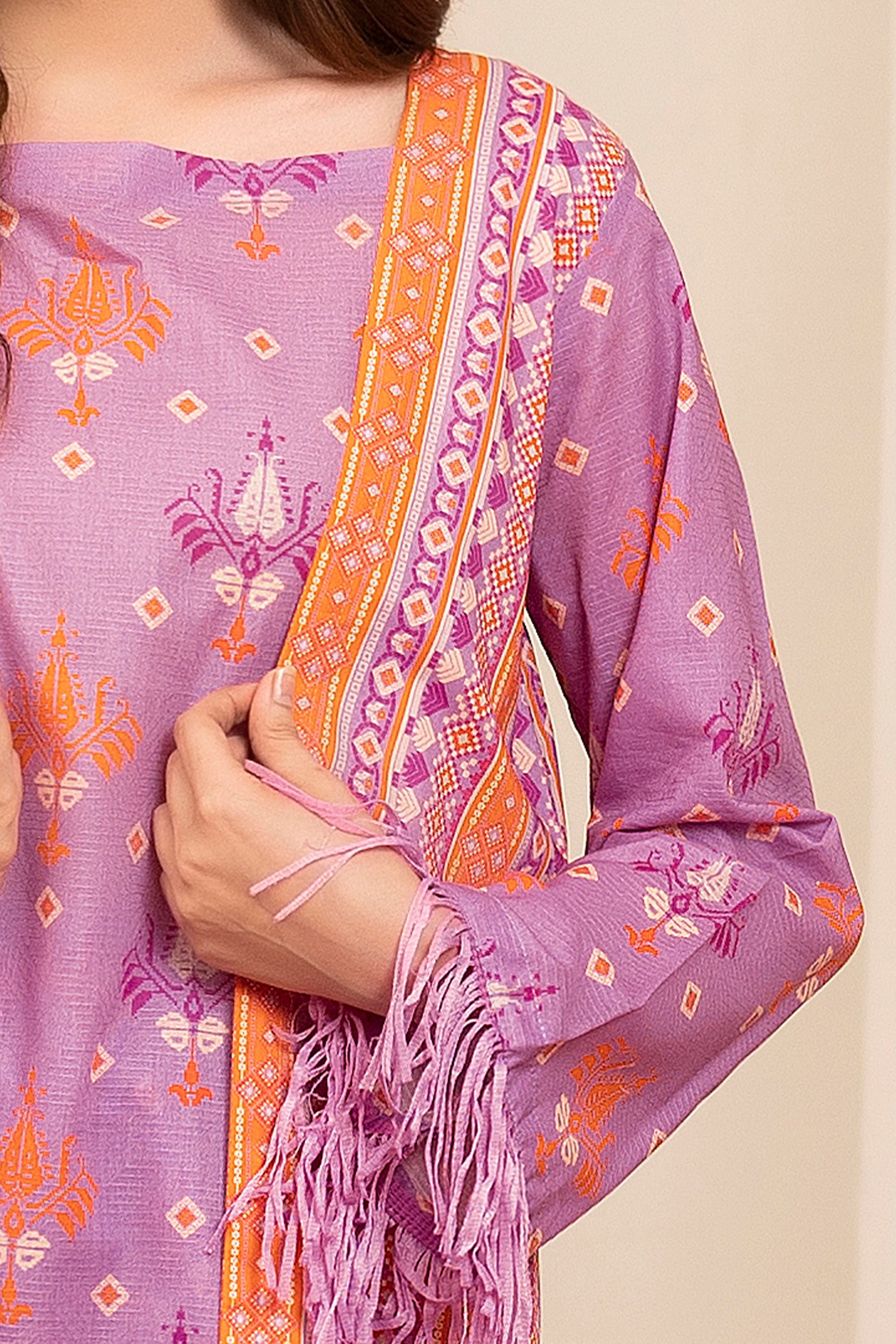 2 Piece Wisteria Unstitched Self Jacquard Lawn - (Vol-38/04)2P-S-25-D6 - SAFANOOR