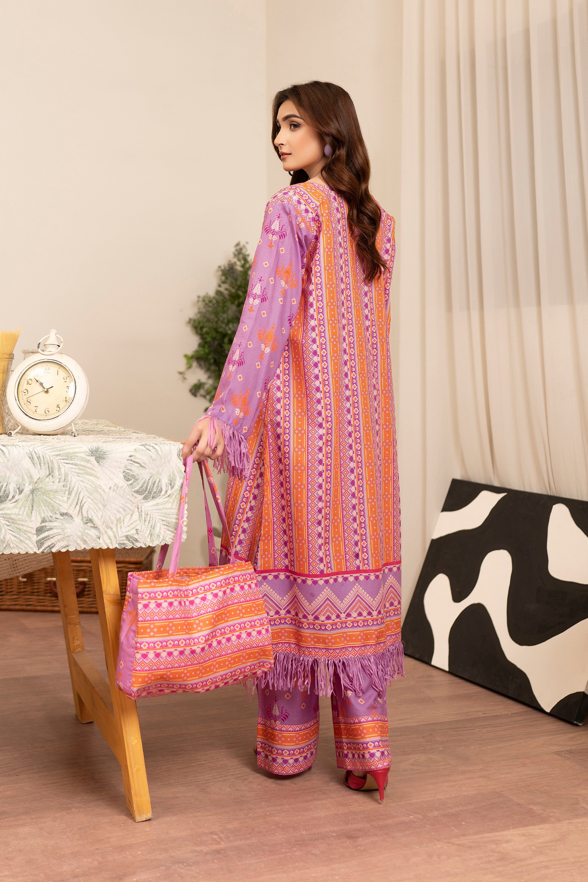 2 Piece Wisteria Unstitched Self Jacquard Lawn - (Vol-38/04)2P-S-25-D6 - SAFANOOR