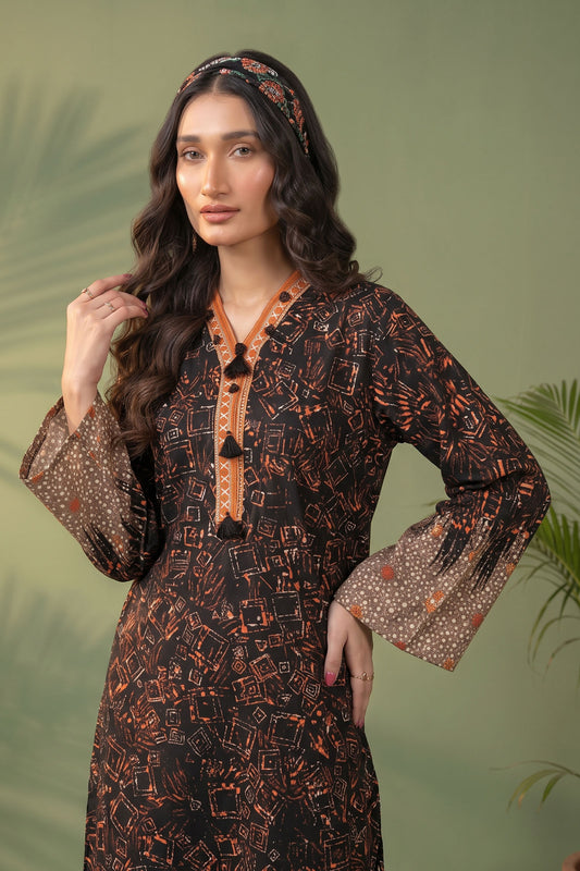 1 Piece Unstitched Doriya Khaddar Black