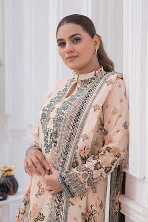 3 Piece Unstitched Misty Rose Premium Printed Lawn Suit by Safa Noor Nigaah Collection Summer 2026