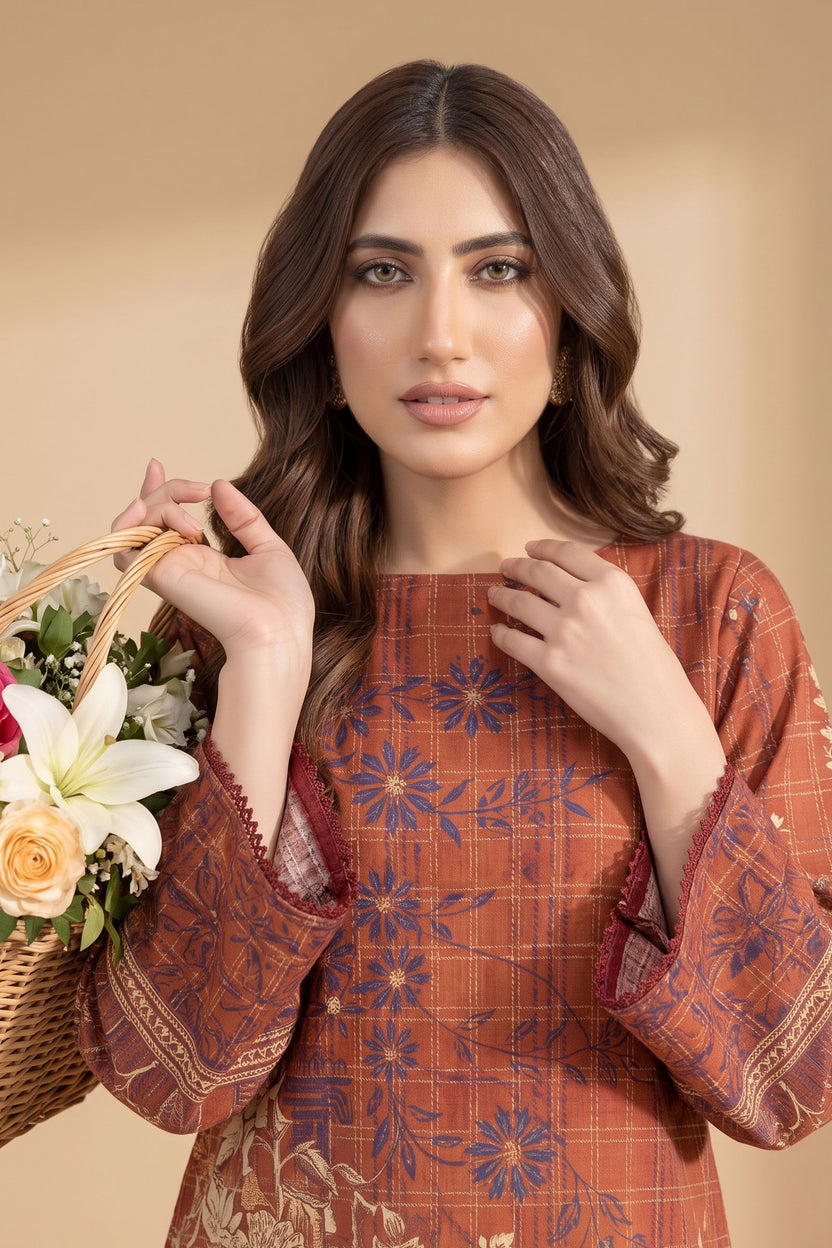 1 PIECE / SHIRT ONLY- GRID KHADDAR Secondary image