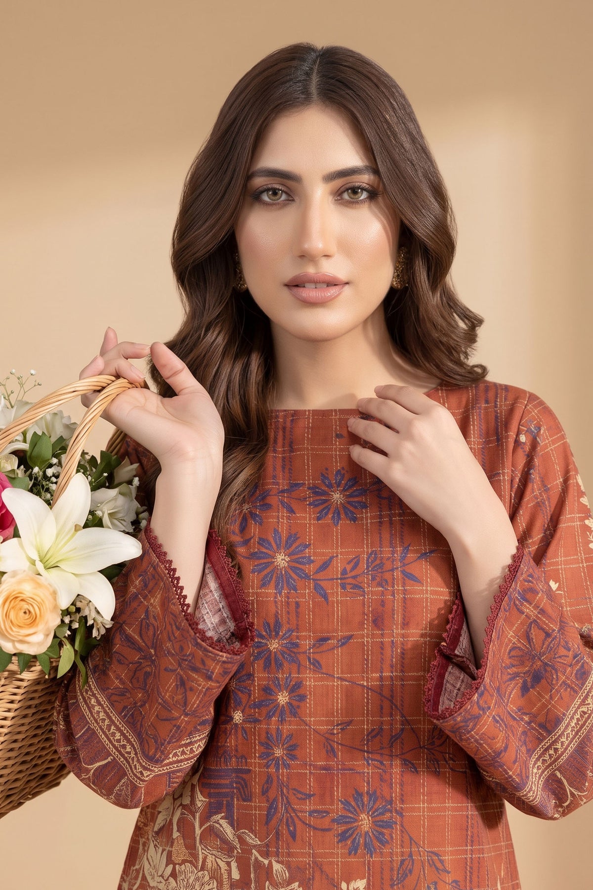 1 PIECE / SHIRT ONLY- GRID KHADDAR