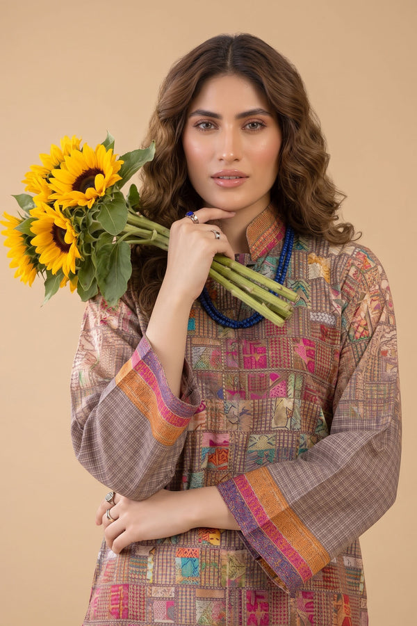 1 PIECE / SHIRT ONLY- GRID KHADDAR