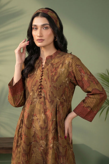 1 Piece Unstitched Doriya Khaddar Brown