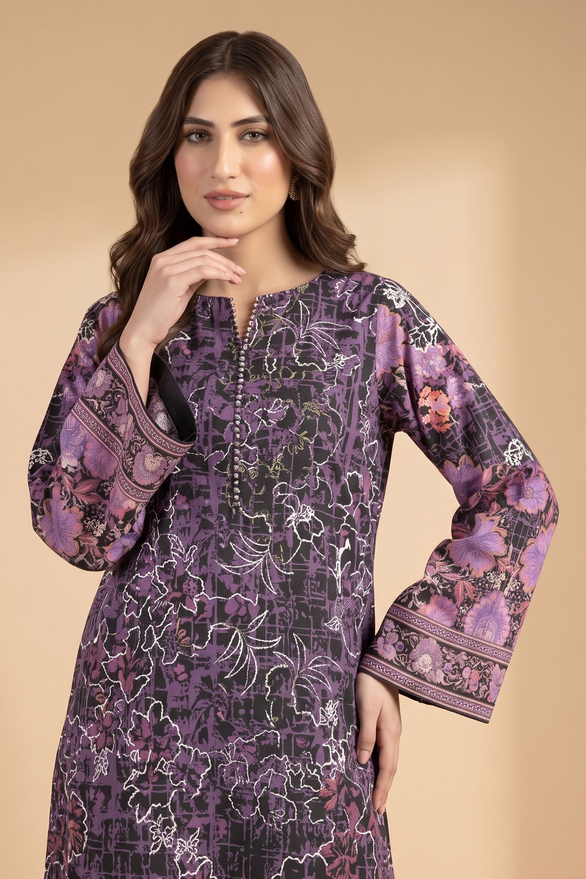 1 PIECE / SHIRT ONLY- GRID KHADDAR
