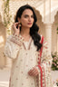 Unstitched Premium Printed 3-Piece Antique White Suit