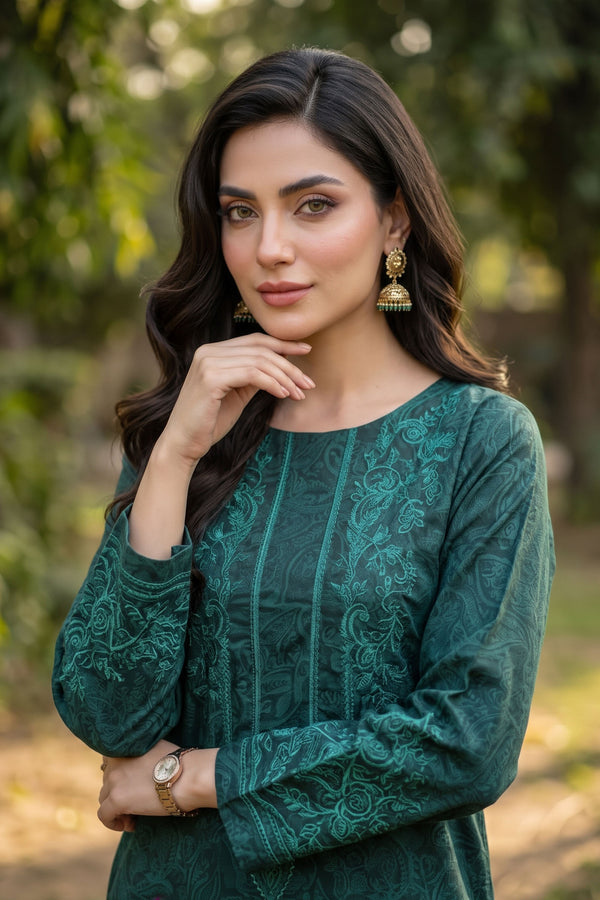 Unstitched 2 Piece Twill Marina Suit - Green