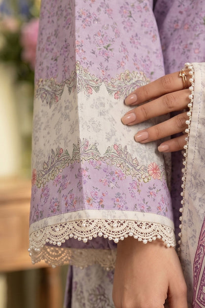 Dusty Mauve 3 Piece Unstitched Premium Printed Lawn