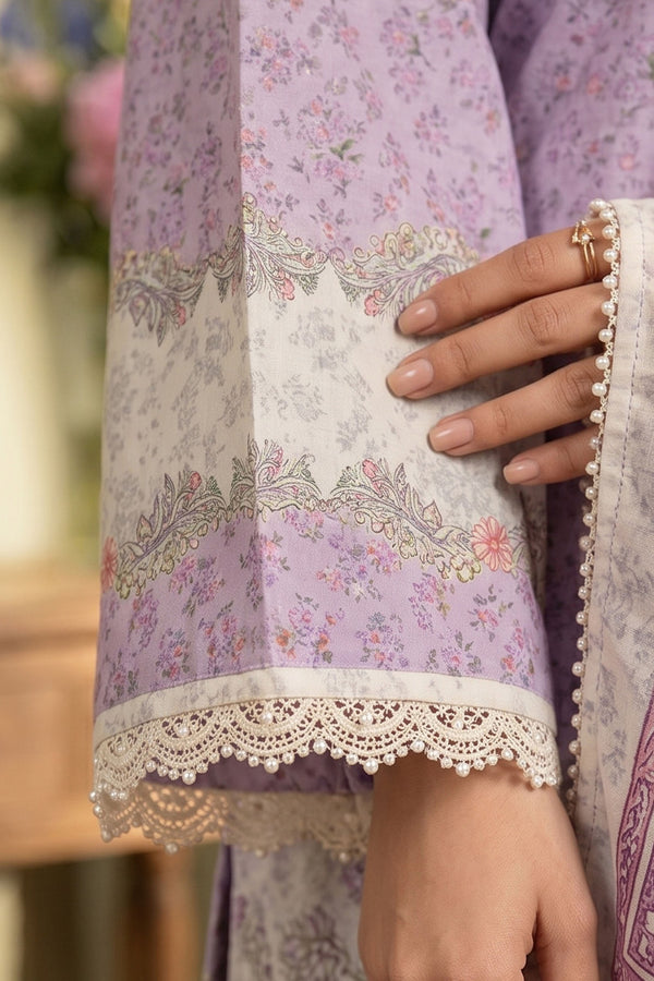 Dusty Mauve 3 Piece Unstitched Premium Printed Lawn