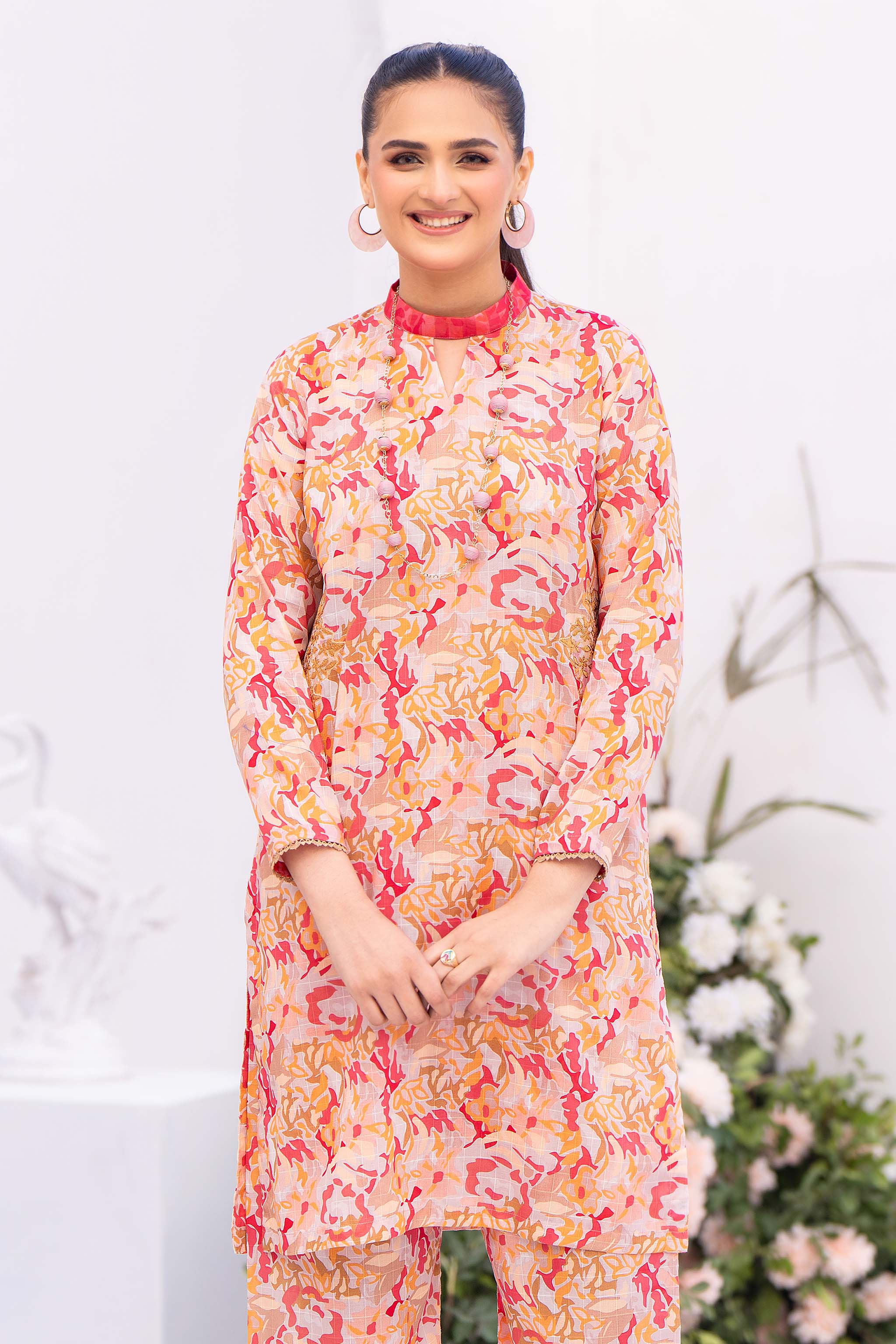 Jugnoo 1pcs unstitched collection digital grid lawn embroidered shirt summer 2024 by safanoor