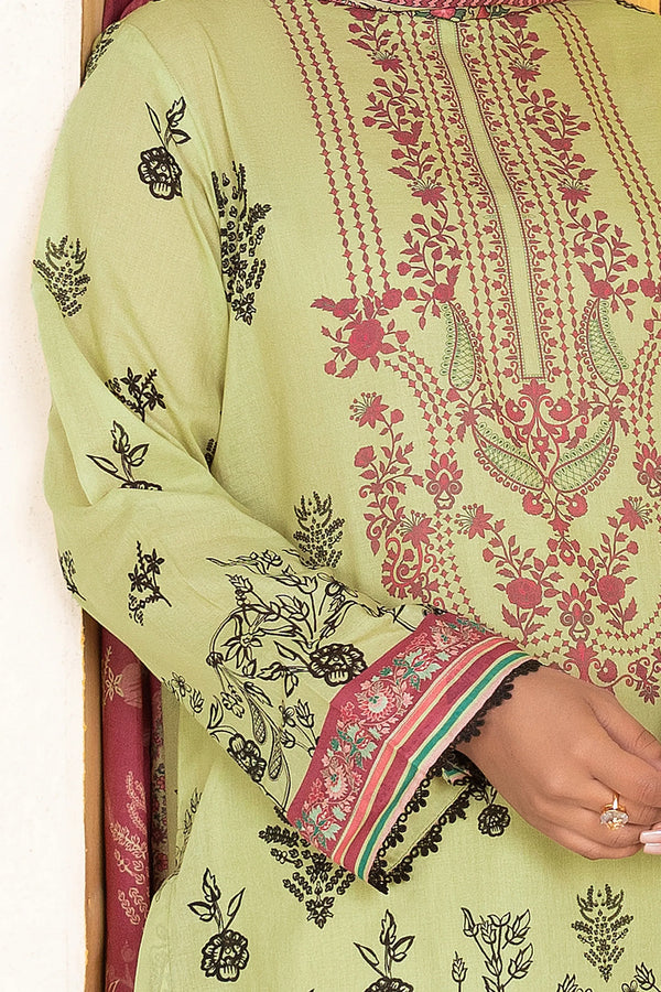 3 Piece Unstitched Pale Spring Bud Premium Printed Lawn