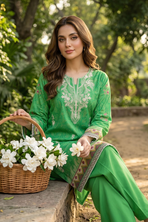 Unstitched 2 Piece Twill Marina Suit - Parrot