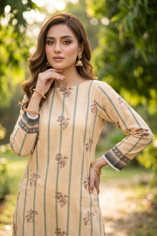 Unstitched 2 Piece Twill Marina Suit - Caramel Tan
