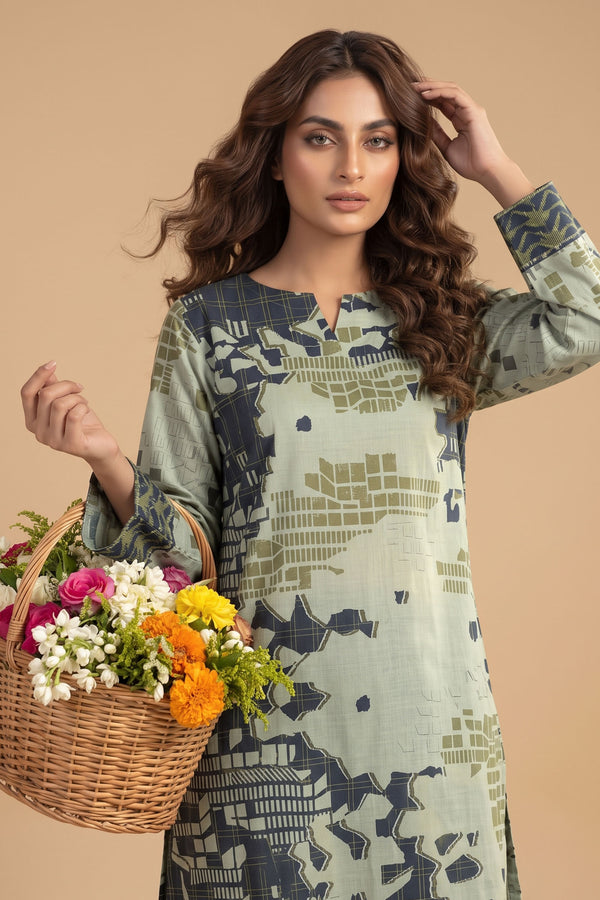 1 PIECE / SHIRT ONLY- GRID KHADDAR