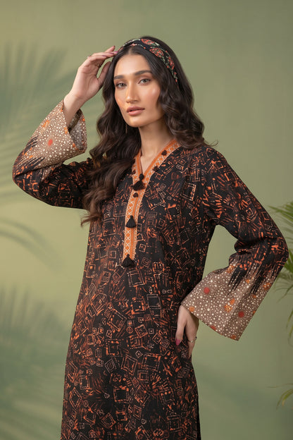 1 Piece Unstitched Doriya Khaddar Black