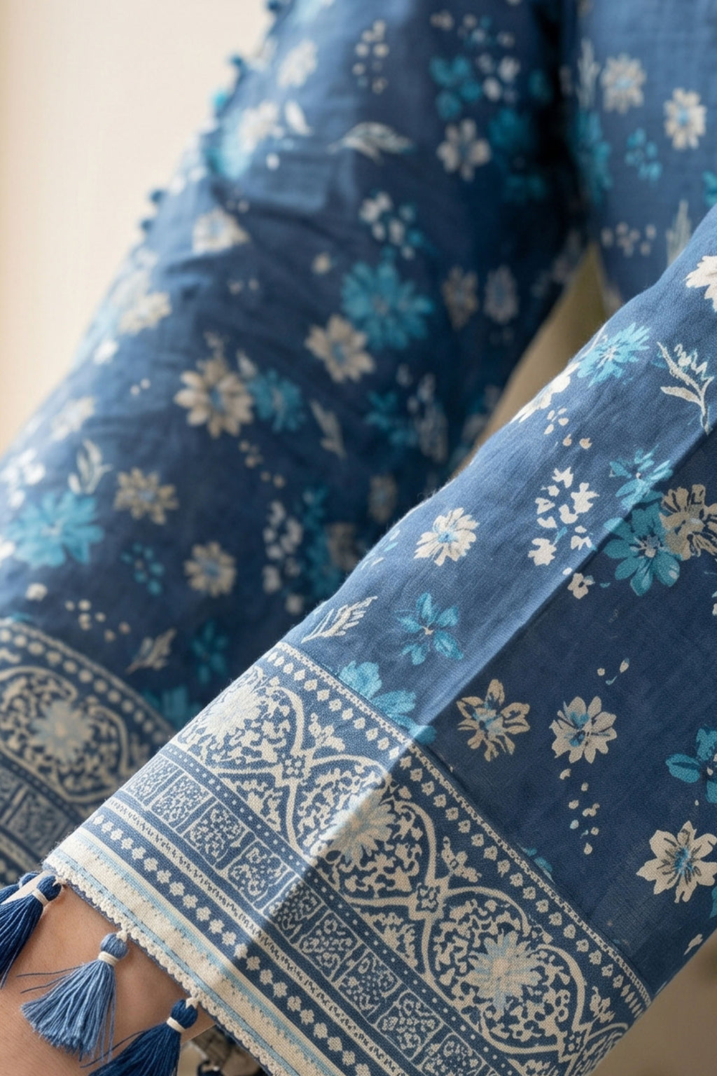 Dark Blue Grey 3 Piece Unstitched Premium Printed Lawn