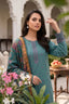 Unstitched Premium Printed 3-Piece Beetle Green Suit