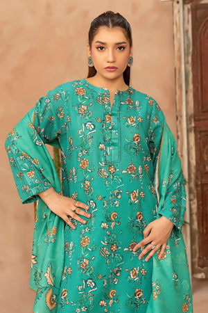 3 Piece Cyan Khaddar Unstitched - SafaNoor