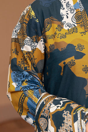 3 Piece Dark Green Unstitched Printed Khaddar - (Vol-109/09)D9 - SAFANOOR