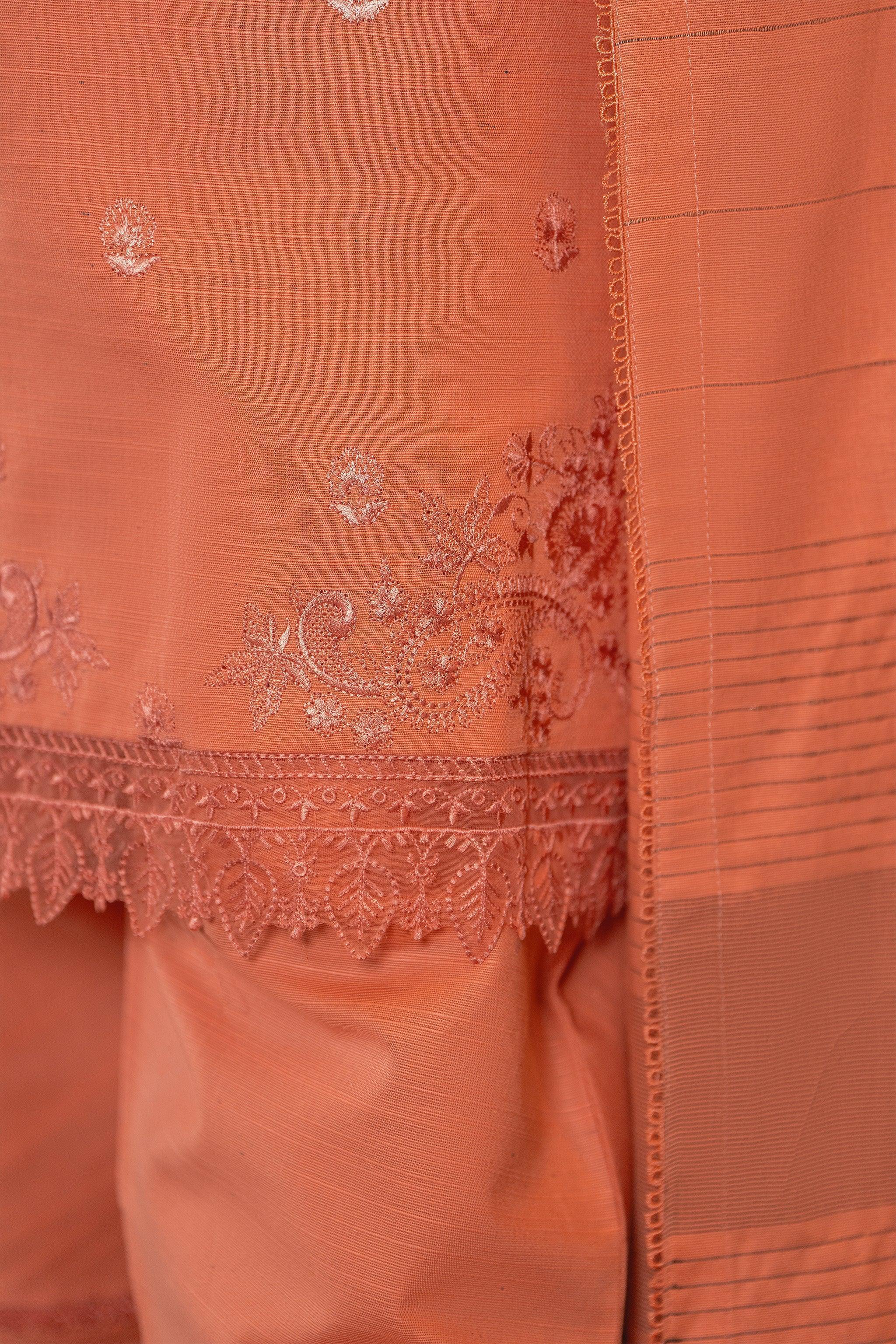 3 Piece Dyed Naps Khaddar Orange - SafaNoor