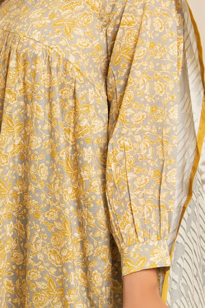 3 Piece Grey Unstitched Printed Lawn - (Vol-103/22)3P-S-25-D12 - SAFANOOR