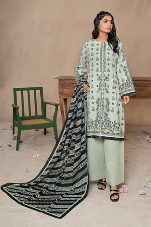 3 Piece Light Grey Khaddar Unstitched - SafaNoor