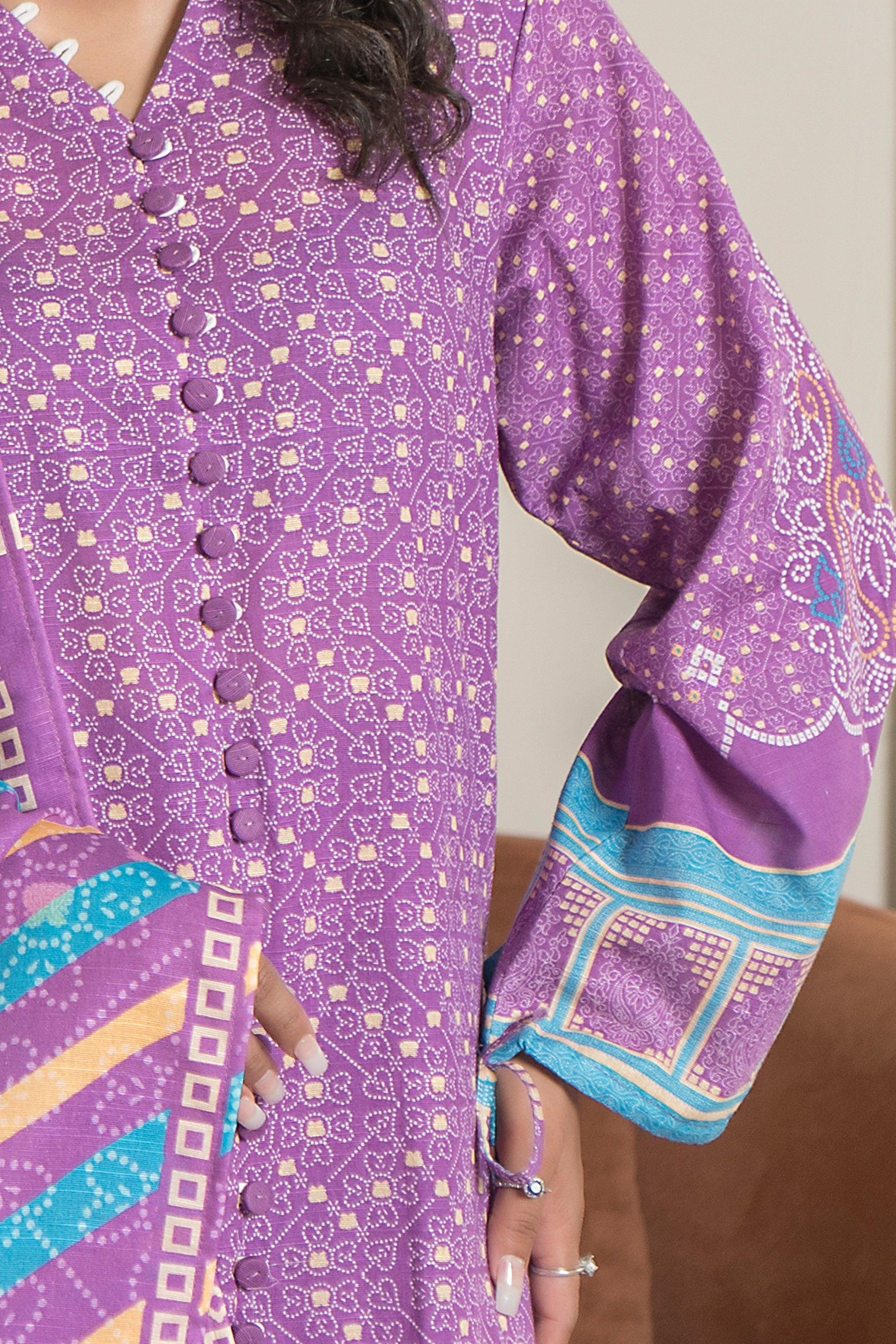 3 Piece Light Plum Khaddar Unstitched - SafaNoor