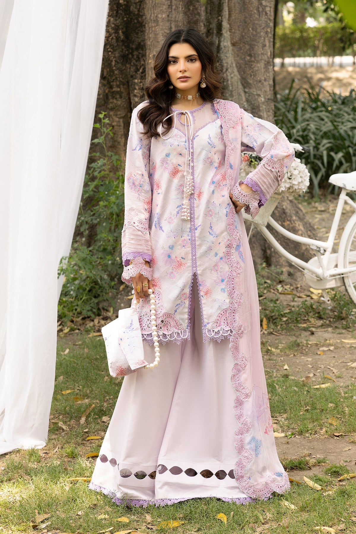 3 Piece Lilac Unstitched Embroidered Lawn - (Vol-108/12)3P-S-25-D3 - SAFANOOR Main image