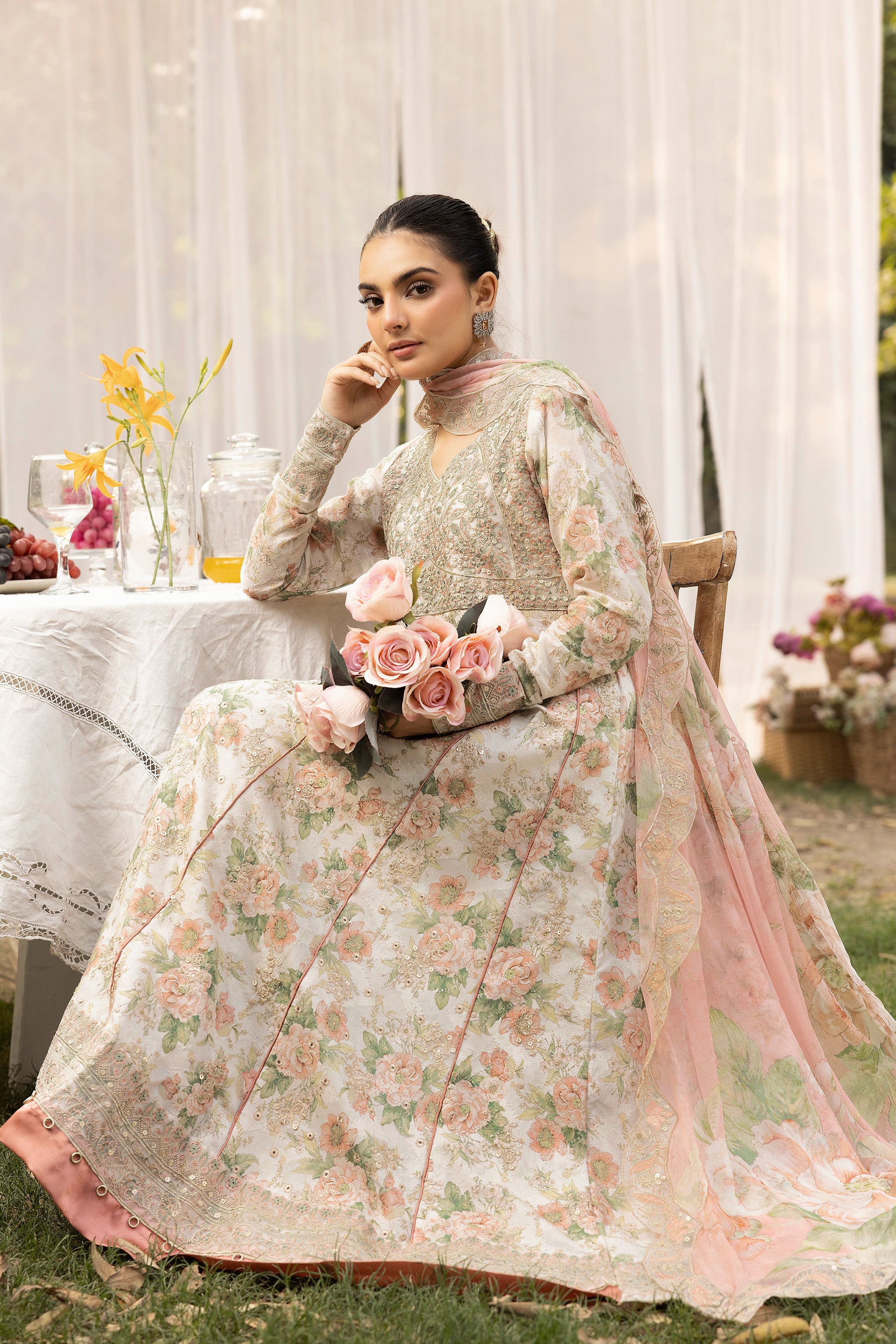 3 Piece Pearl Unstitched Embroidered Lawn - (Vol-108/12)3P-S-25-D8 - SAFANOOR