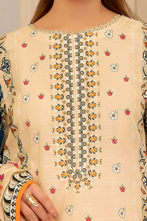 3 Piece Pearl Unstitched Printed Khaddar - (Vol-109/09)D4 - SAFANOOR