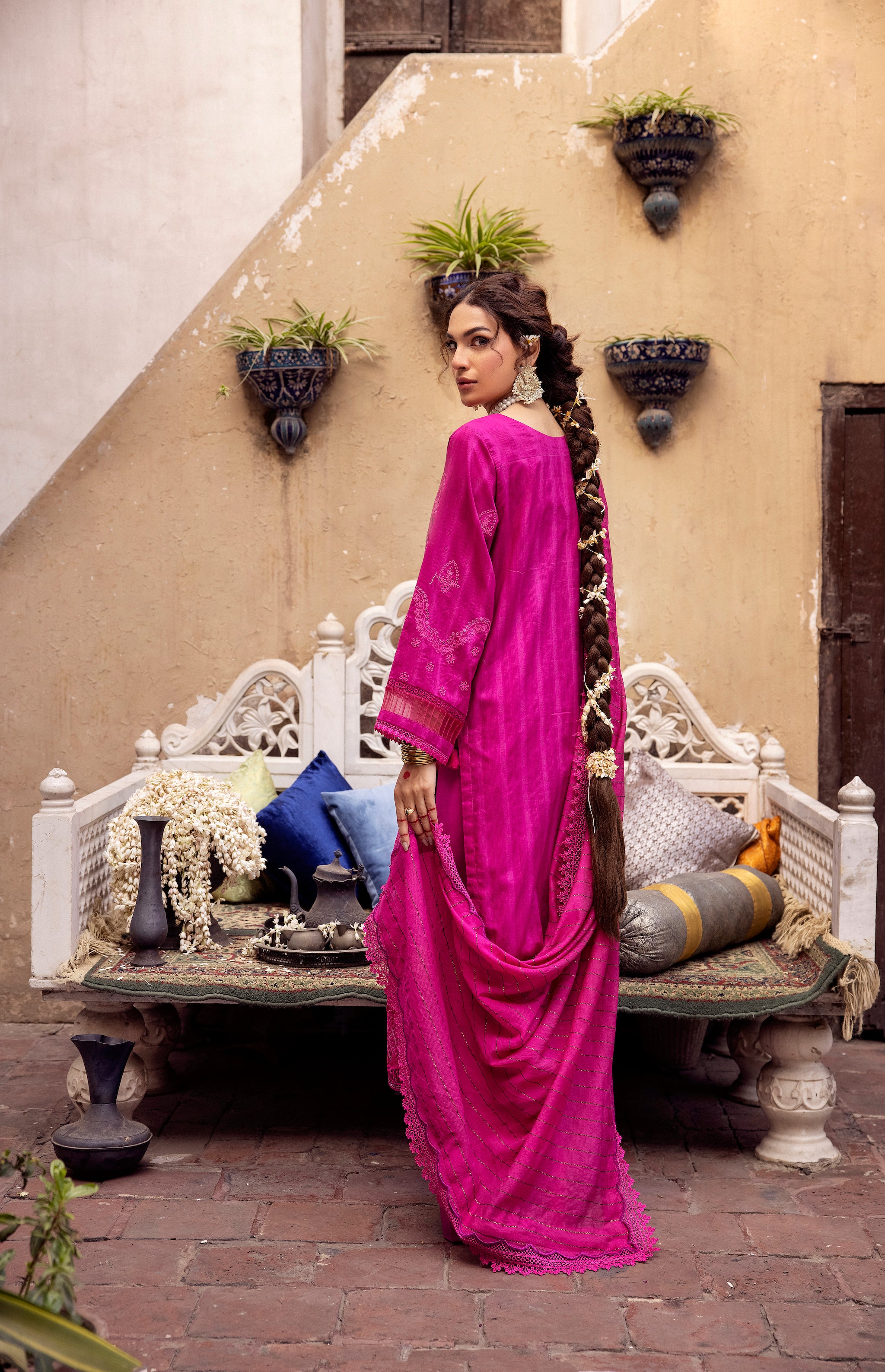 3 Piece Pink Embroidered Organza Lawn - (Vol-71/02)3P-S-24-D-4 - SAFANOOR