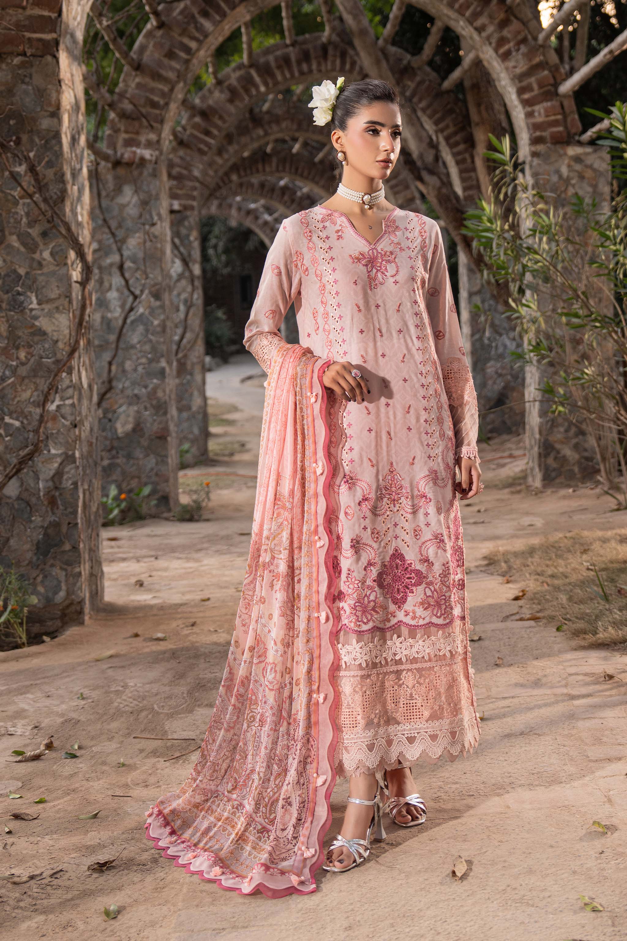 3 Piece Premium Unstitched Embroidered Lawn Eid Collection Main image