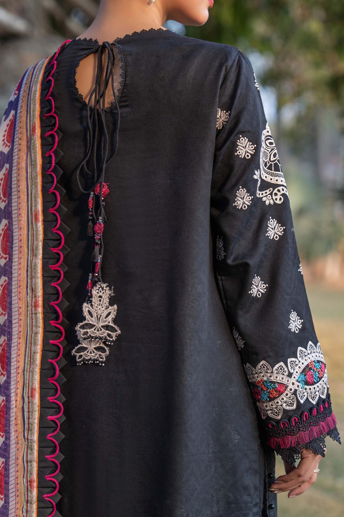 3 Piece Premium Unstitched Embroidered Lawn Eid Collection