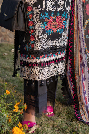 3 Piece Premium Unstitched Embroidered Lawn Eid Collection