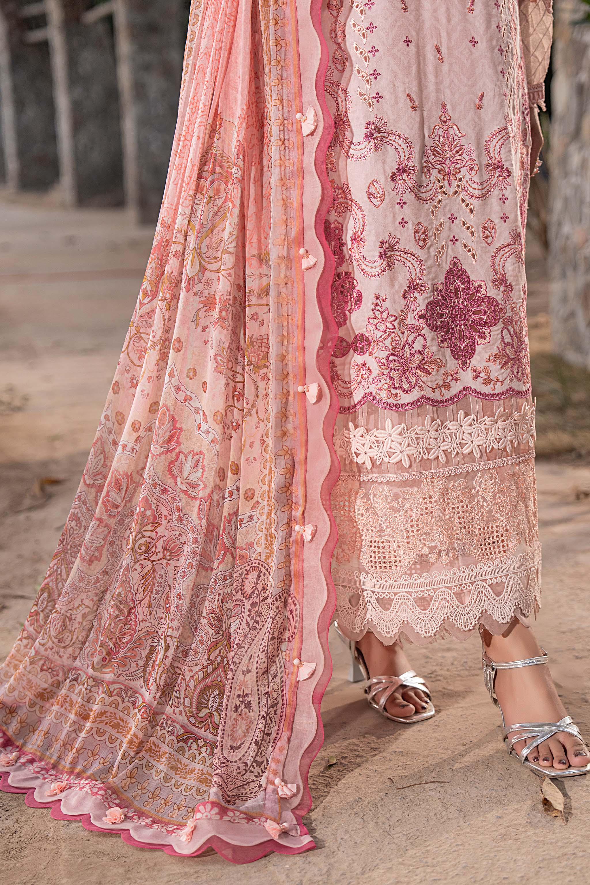 3 Piece Premium Unstitched Embroidered Lawn Eid Collection