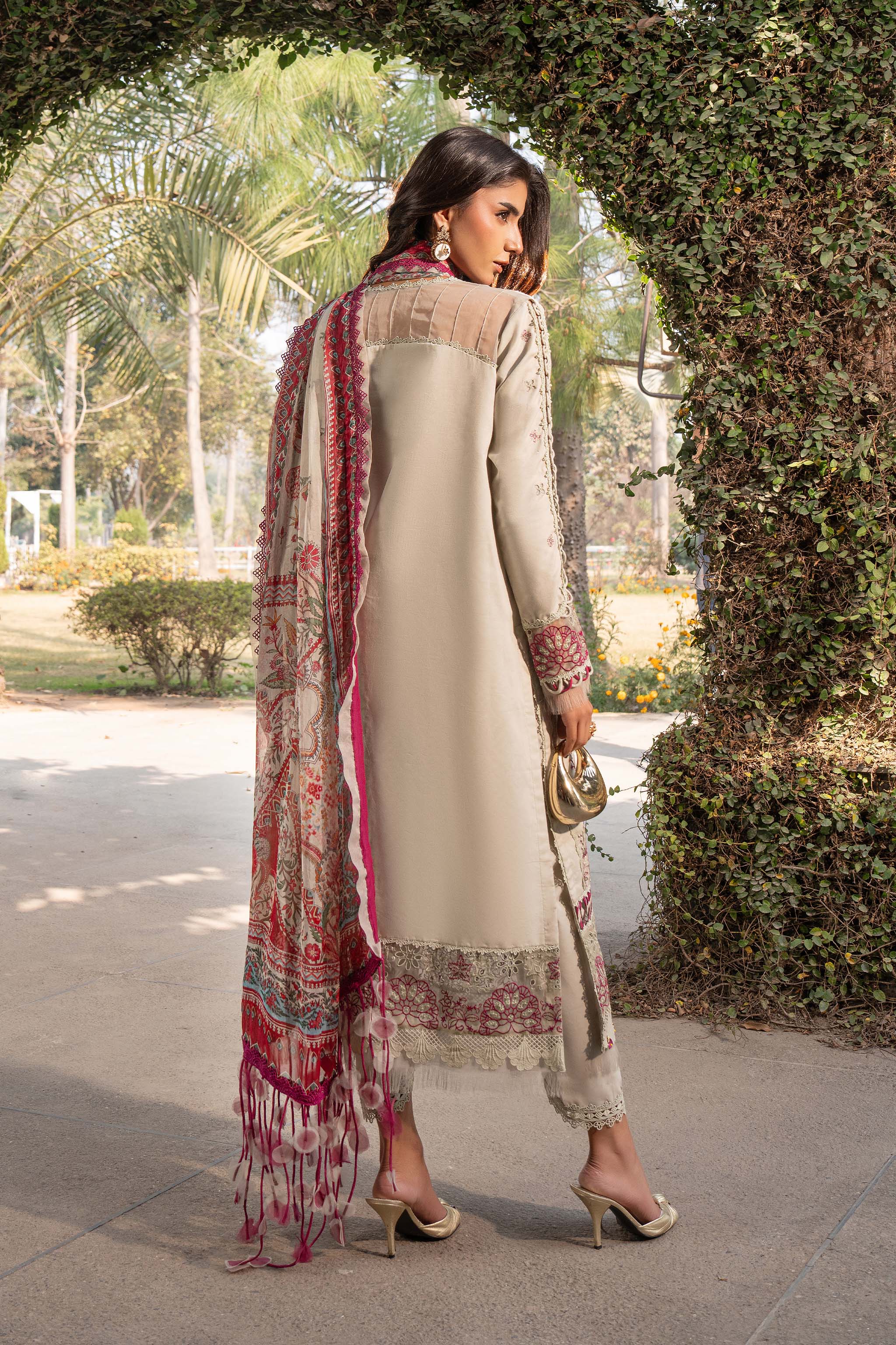 3 Piece Premium Unstitched Embroidered Lawn Eid Collection