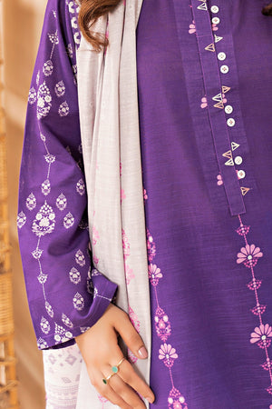 3 Piece Purple Khaddar Unstitched - SafaNoor