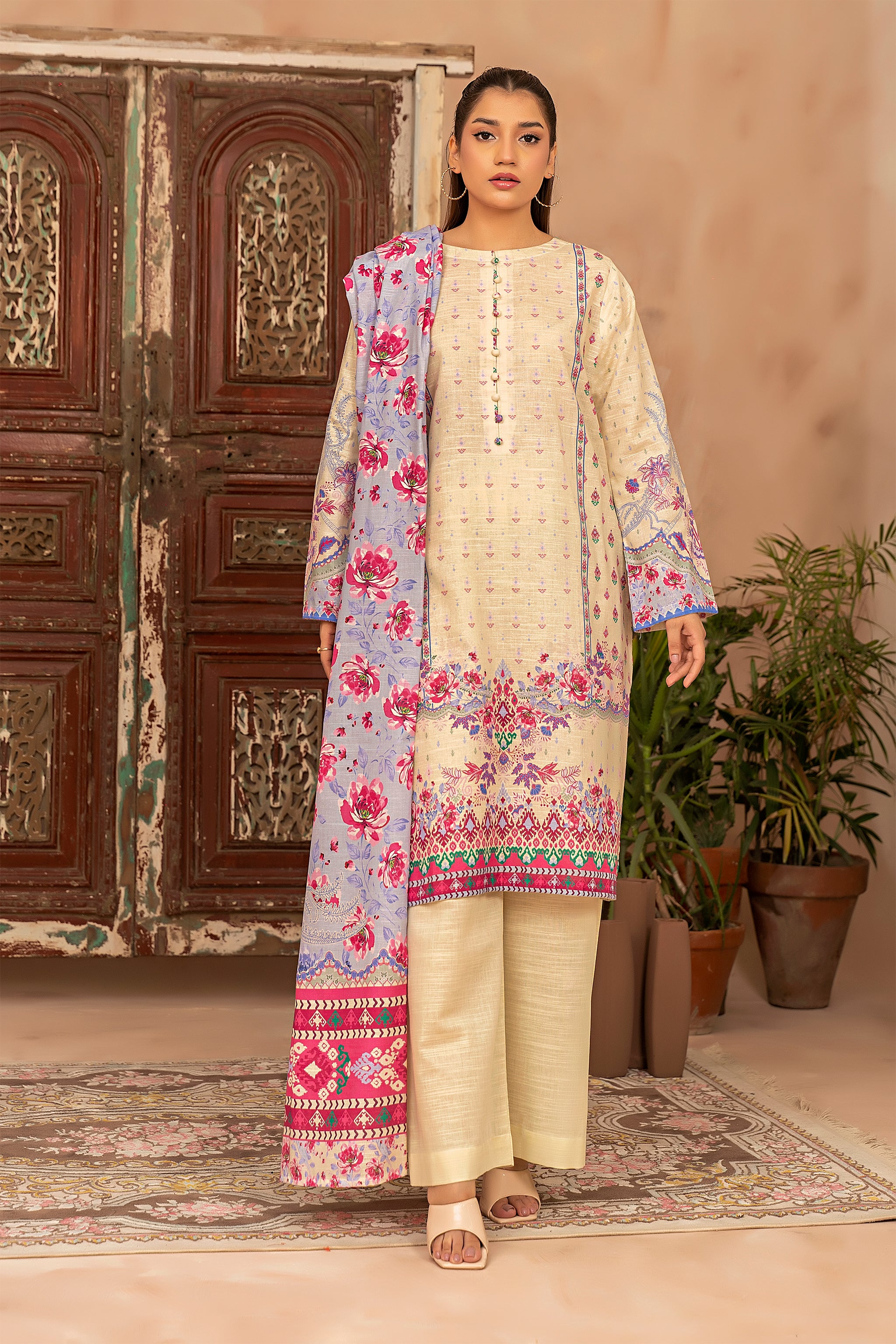 3 Piece Skin Khaddar Unstitched - (Vol-78/10)3P-W-24-D-7 - SAFANOOR