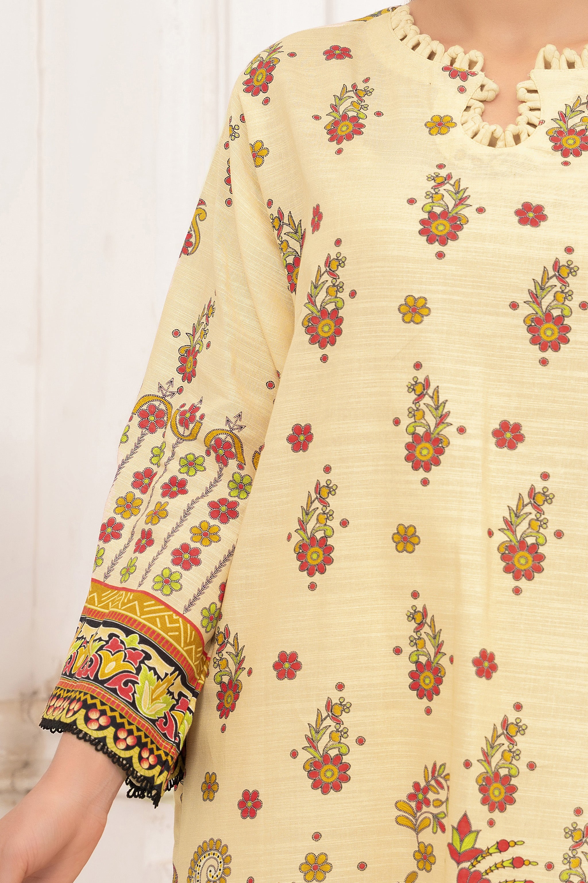 3 Piece Unstitched Beige Premium Khaddar - (Vol-116/12)D3 - SAFANOOOR