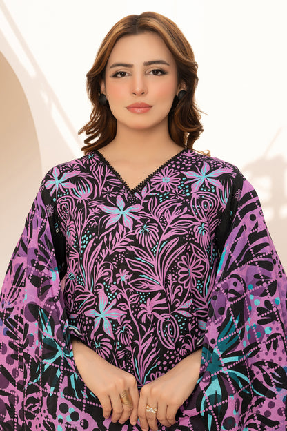 3 Piece Unstitched Black Printed Khaddar - (Vol-111/10)D12 - SAFANOOOR