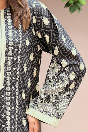 3 Piece Unstitched Black Printed Khaddar - (Vol-111/11)D1 - SAFANOOOR