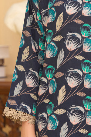 3 Piece Unstitched Black Printed Linen - (Vol-114/08)D5 - SAFANOOOR