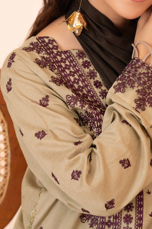 3 Piece Unstitched Burlywood Premium Embroidered Self Jacquard Lawn Suit By Safa Noor Summer 26 Nazneen Collection