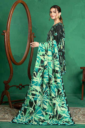 3 Piece Unstitched Chic Black Printed Cotton - (Vol-110/13)D1 - SAFANOOOR